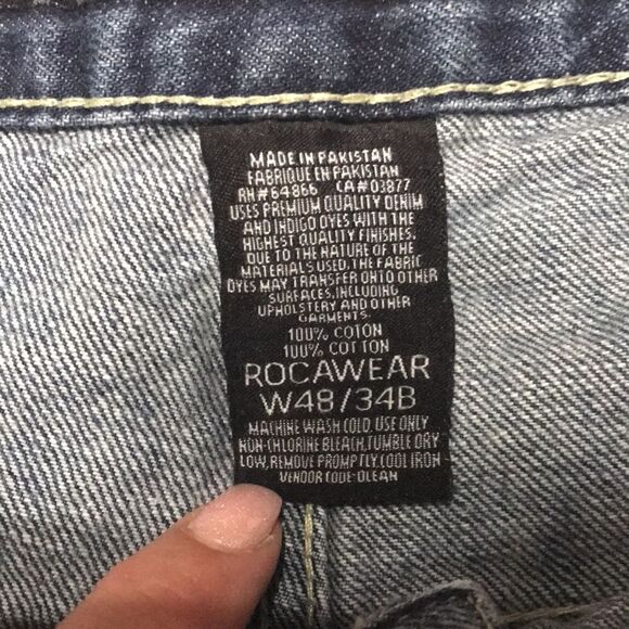 Rocaware Classic Fit Men’s Denim Blue Jeans Straight Leg Size 46 - 48 Inseam 34 - Picture 11 of 16